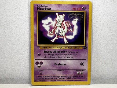 MEWTWO 1999 Pokemon Wizards Black Star Promos #3 Pokemon The First Movie  - Picture 2 of 3