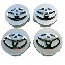 Wheel Center Caps Chrome Logo Silver Hubcap for Toyota Camry Sienna Highlander