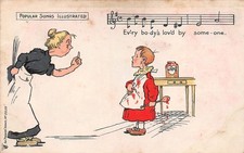 POSTCARD POPULAR SONGS ILLUSTRATED EVERY BODYS LOVED BY SOMEONE SPANKING