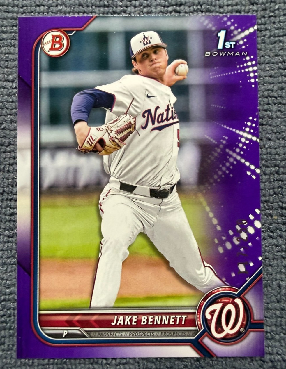 JAKE BENNETT 2022 Bowman Draft 1ST PURPLE (Rookie) #/250 Boston Red Sox