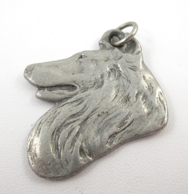 #ad I ❤️My Shetland Sheepdog Vintage Pendant 1 3 4 X 1 1 2quot; Rawcliff Pewter 1982 $12.50