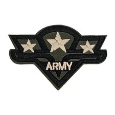 US Army Military 3 Stars Patch - Embroidered Iron On Patches