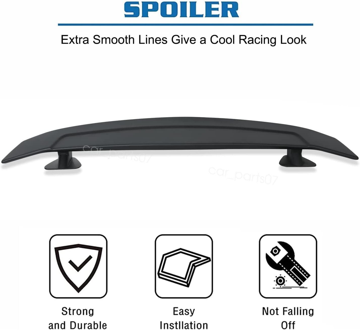 Matte Black 46” Rear Trunk Spoiler Racing Wing For Maserati Ghibli 2014-2023