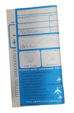 Mingaladon Airport/RGN, Rangoon, Burma – Flight 002 1963 - Pan Am ticket jacket