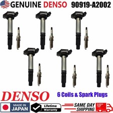 6x Oem Denso Ignition Coil Spark Plug For 2005-2018 Toyota Avalon 3.5l Uf487