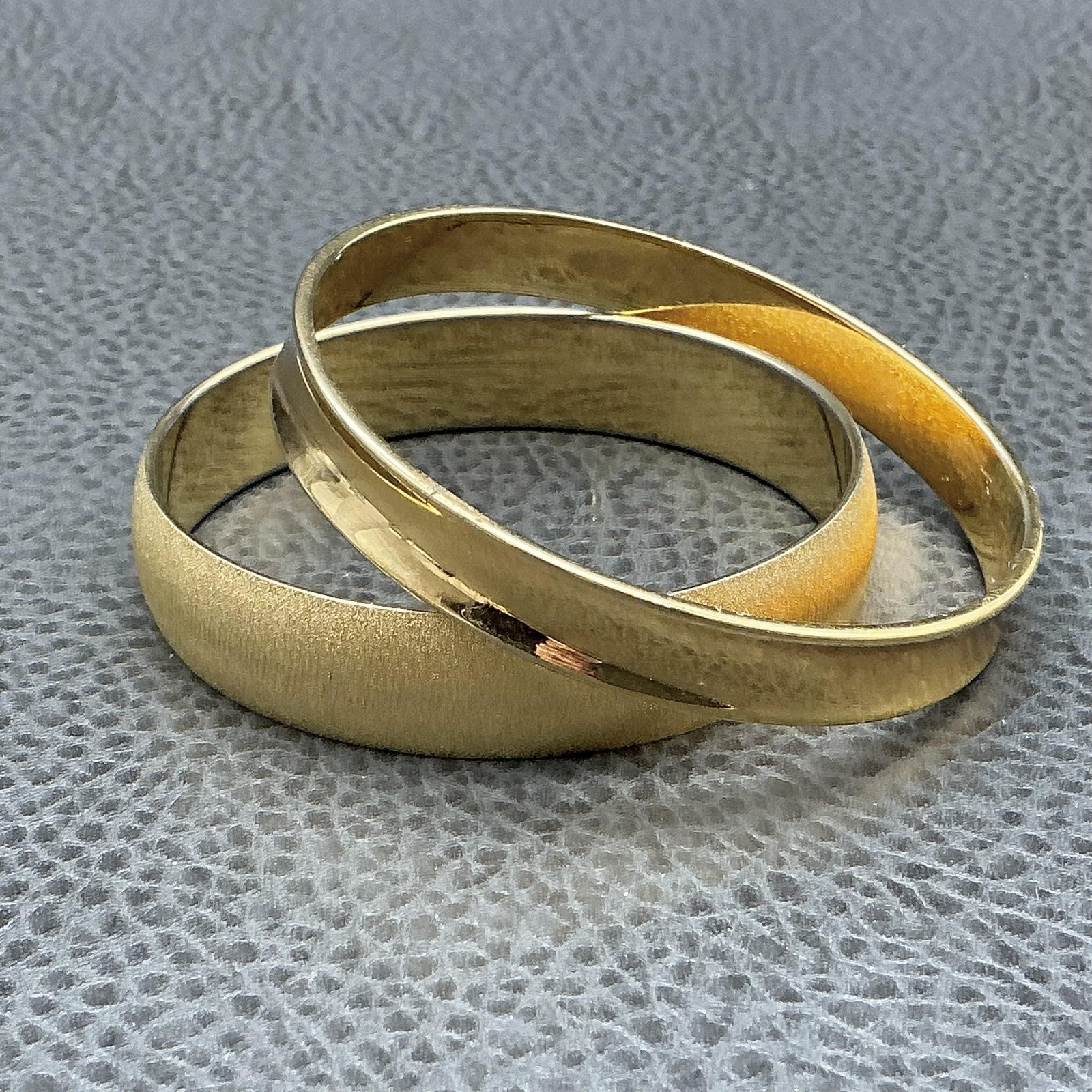 Monet Gold Tone Interlocking Bangle Bracelet Wome… - image 1