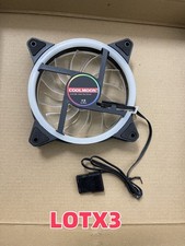3 Pack RGB 120mm LED COOLMOON Crystal Case Fan ICE BLUE COLOR