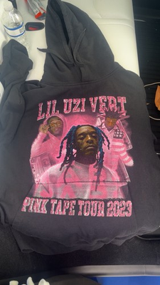 #ad Lil Uzi Vert Pink Tape Tour 2023 Black Hoodie Rap Hip Hop Music $60.00