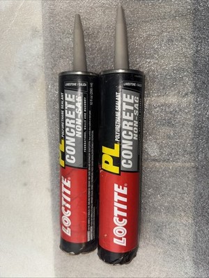 2PKG: Loctite PL CONCRETE Limestone Gray Polyurethane Filler & Sealant 10 oz