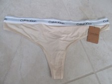 NEW Calvin Klein Modern Cotton Naturals Thong Underwear WOMEN'S Plus SZ 3x Stone
