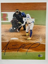ADOLIS GARCIA SIGNED 11X14 TEXAS RANGERS WS CHAMPS BAS WITNESS