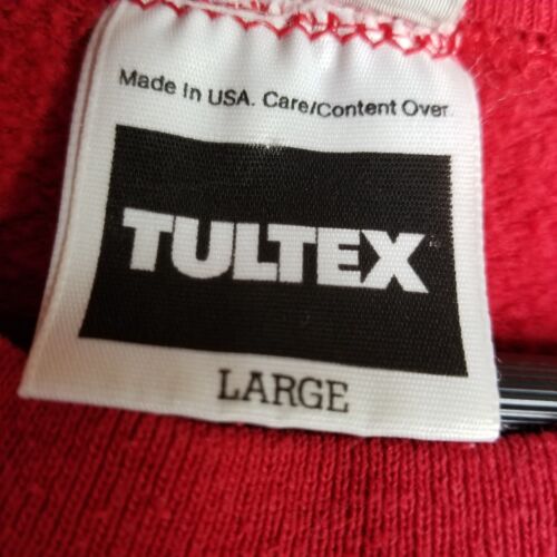 Vintage Tultex Sweatshirt Womens Size L Red Xmas Jingle Bells Crewneck Bears - Picture 6 of 7