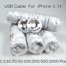 Wholesale USB Charger Cable Cord For Apple iPhone 6 7 8 X XR 11 12 13 14 Pro Max