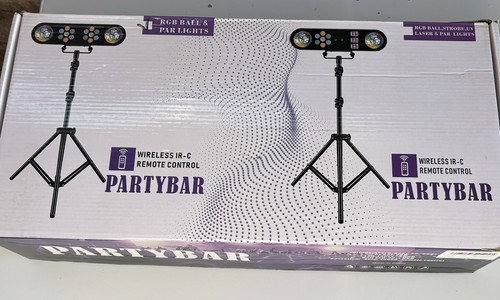 DJ Lights with Stand, ValaVa Party Bar Light, Rotating Ball Disco Lights