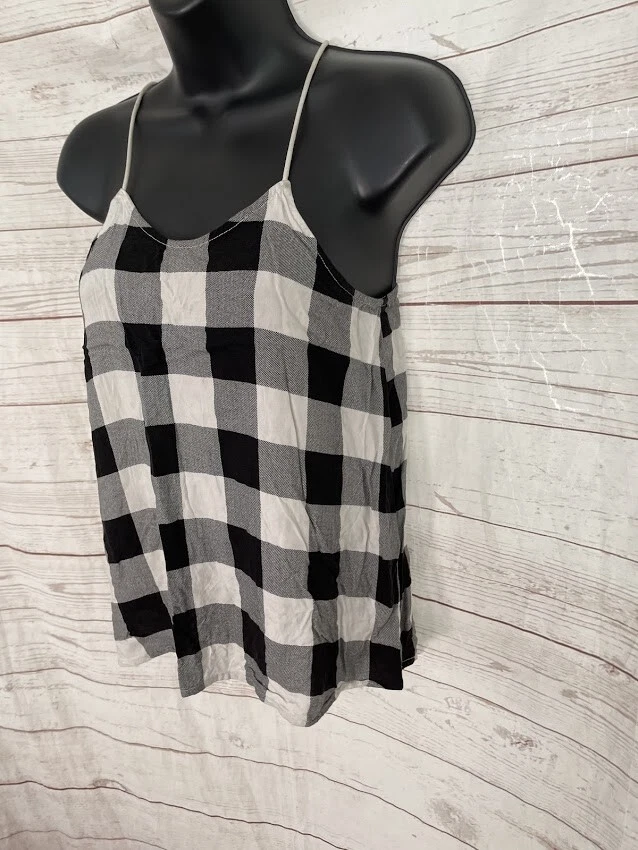 Blusa para mujer NOBO No Boundaries estampado a cuadros sin mangas talla XS (1) Foto 2 de 4