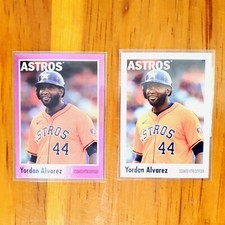 2024 Topps Archives Baseball Pink Foil Border + Base Pair #192 Yordan Alvarez 