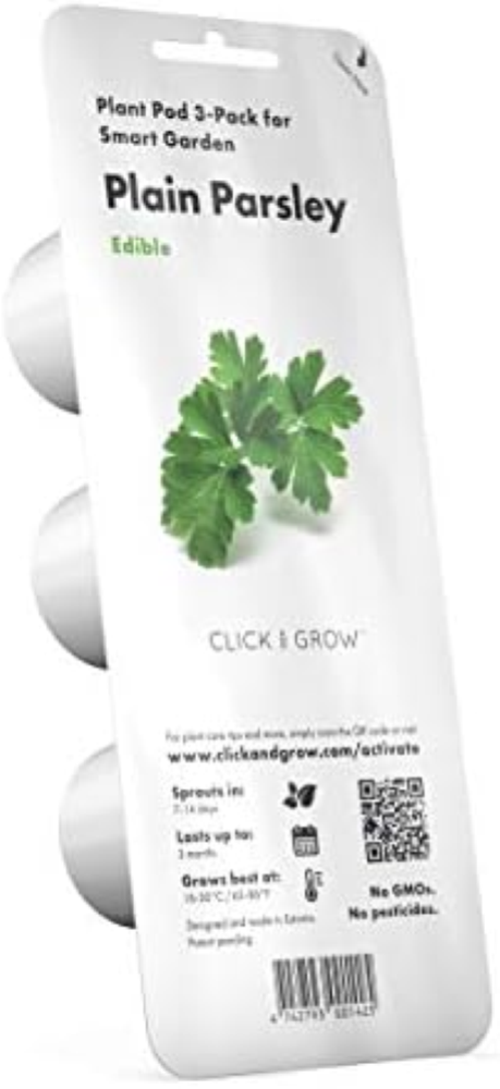 Click & Grow, Ricambio Vasi di Terriccio di Prezzemolo, Confezione con 3 Capsule