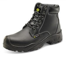 Safety Boot S3 Black 6 Eyelet PU Rubber