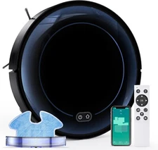 Robot Vacuum and Mop Combo-2200PA Strong Suction, Self-Charging, Control via App