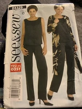 Vintage Butterick See & Sew Pattern #4329 Size C (20-22-24) Jacket, Top & Pants