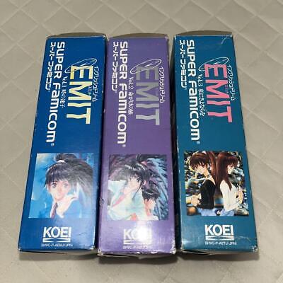 Emit VOL.1, 2, 3 softwares set Nintendo SNES super famicom Emit VOL.1, 2, 3 softwares set Nintendo SNES super famicom