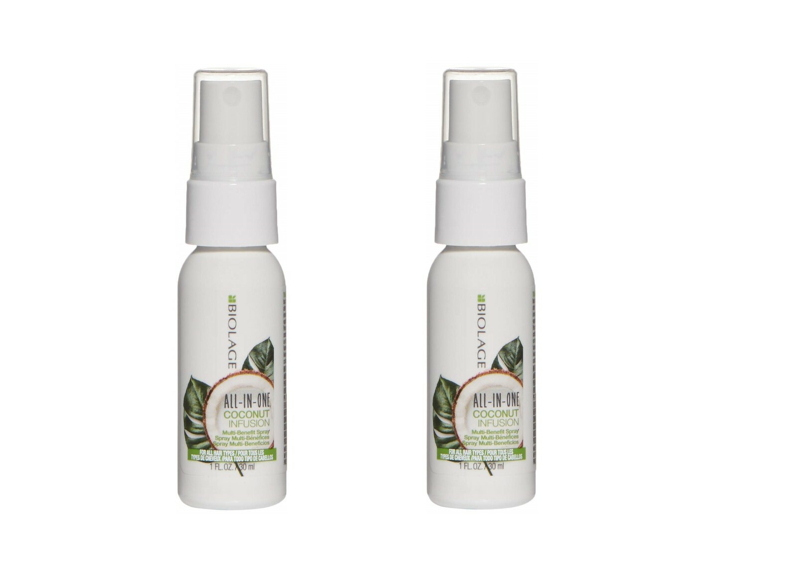 Matrix Biolage All-in-1 Coconut Infusion Multi-Benefit Leave-In, 1oz (Pack of 2)