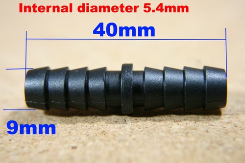 Straight tube pipe connector joiner hose air water fuel 4mm, 6mm, 8mm, 9mm 10mm - Picture 5 of 6
