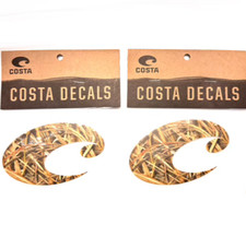 LOT of 2 New Genuine Costa Del Mar Sunglass Decal Sticker Realtree Camo - X2