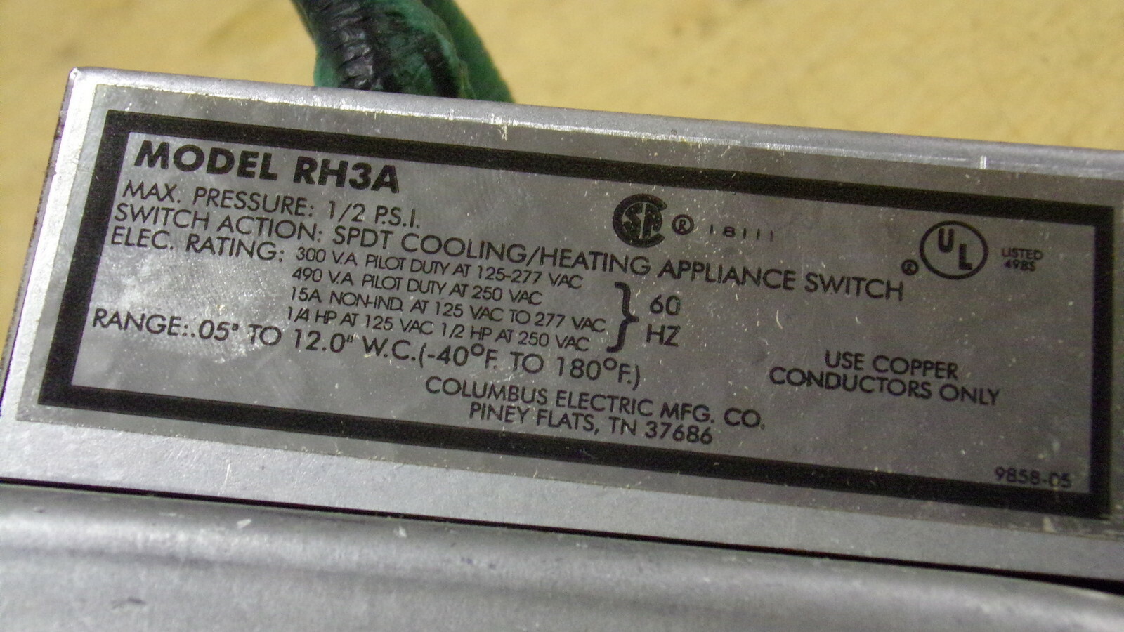 Columbus Electric RH3A Cooling Heating Appliance Air Flow *Free