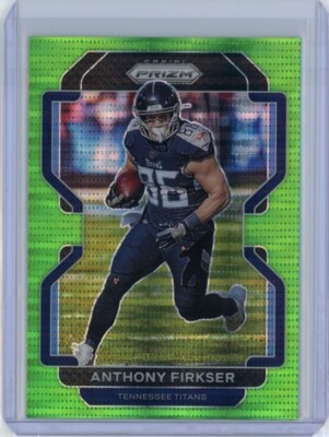 ANTHONY FIRKSER 2021 Panini Prizm Green Pulsar #2 Titans Jets Harvard