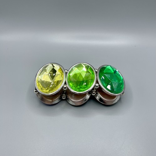 Express Multi Colored Beveled Bracelet Molded Acrylic Large Beaded Italy Vintage - Picture 14 of 15