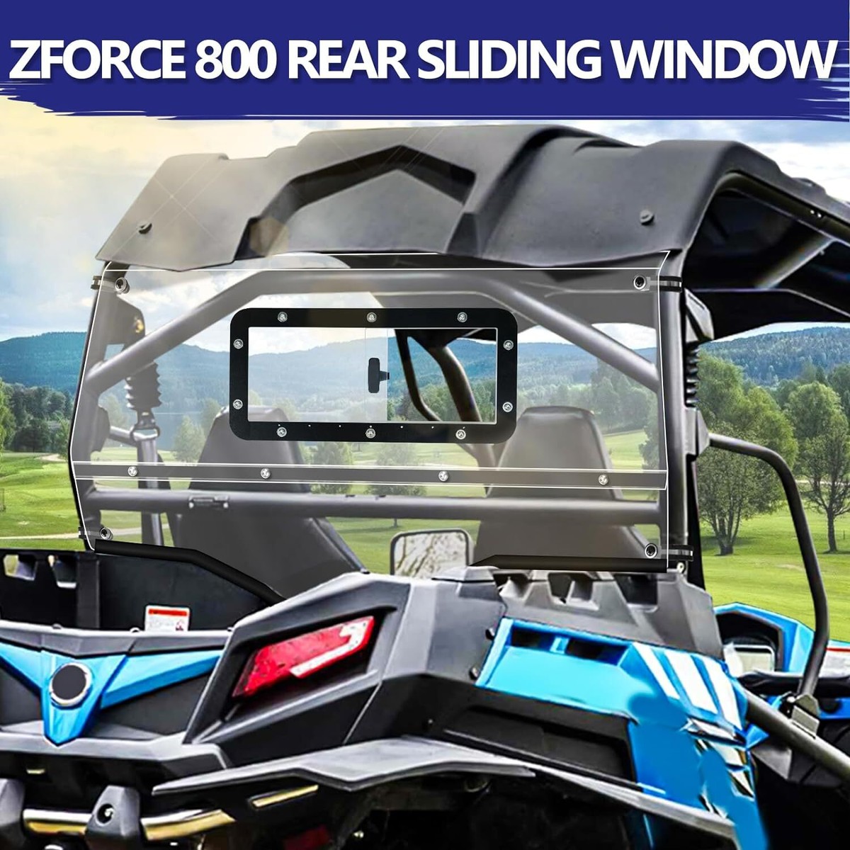 【R⭐W】 Full Rear Windshield with Sliding Window for CFMOTO ZFORCE