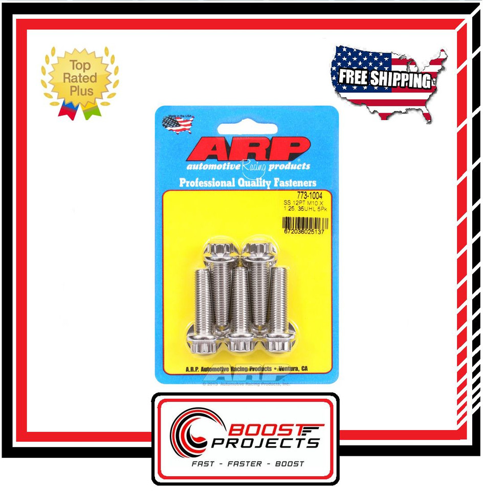 ARP Metric Thread Bolt Kit Stainless M10 x 1.25 35mm UHL 12mm 12pt 773 ...