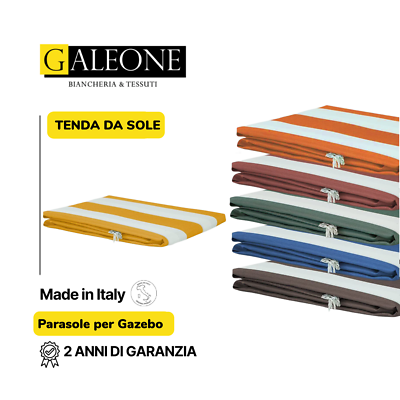 Tenda da Sole per Esterno o Balcone con Anelli Tenda Sophia