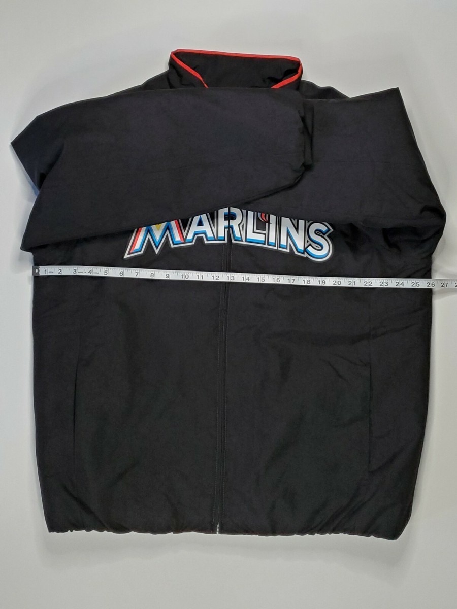Majestic MLB Miami Marlins Mens Sz XL Therma Base Baseball Full