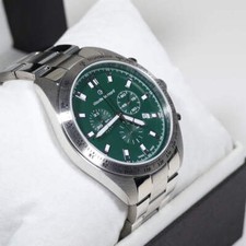 Claude Bernard Mens Green Dial Stainless Stee...
