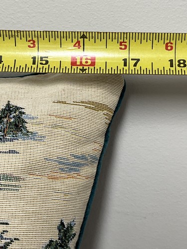 Hines of Oxford Mountain Elks 17" Tapestry Luxury cotton Pillow Velvet back NWT - Picture 7 of 7