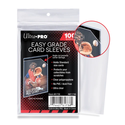 Ultra PRO 100Ct Easy Grade Card Sleeves Standard Size Card Storage Protector