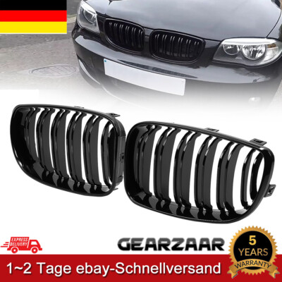 NIEREN GRILL DOPPELSTEG PASST FÜR BMW 1ER E81 E87 E82 E88 07-13 GLÄZEND Rdmssroj