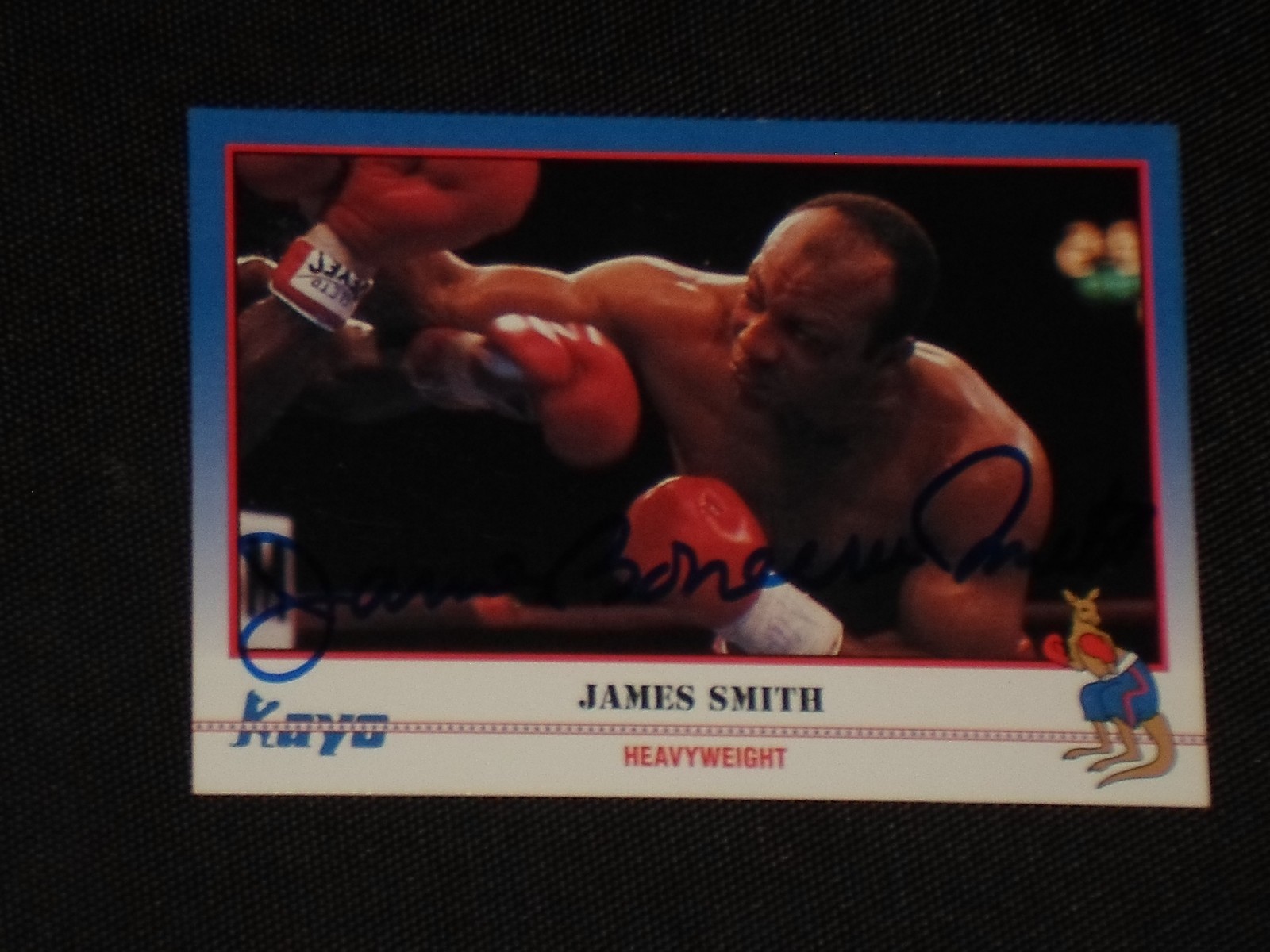 JAMES "BONECRUSHER" SMITH 1991 KAYO BOXING LEGEND SIGNED AUTOGRAPHED CARD #010
