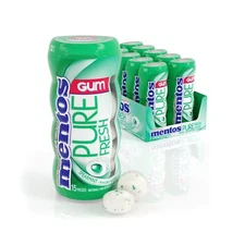 Mentos Gum Pocket Bottle, Spearmint, 15 Count 10/PK
