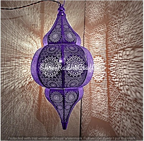 20"Vintage Design Modern Turkish Handmade Moroccan Ceiling Hanging Lighting Lamp - Picture 4 of 6