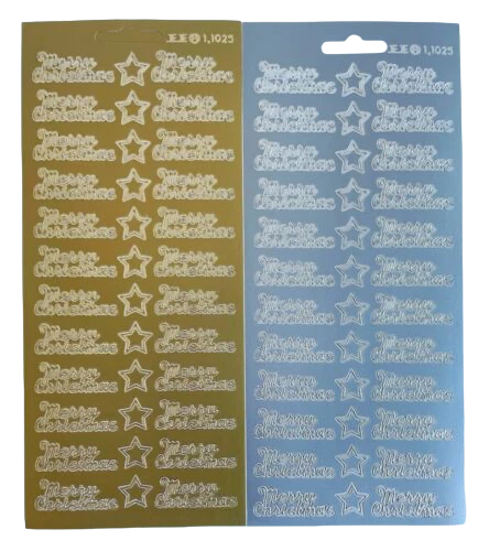 Merry Christmas Peel Off Sticker Sheet For Card Making Scrapbooking Crafts