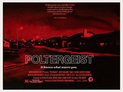 POLTERGEIST 1982 Quad Posterdruck 30x40'' Tobe Hooper JO BETH WILLIAMS KOSTENLOSER VERSAND