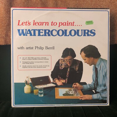 Philip Berrill Let's Learn To Paint Watercolours Vintage Spoken Word Vinyl Lp