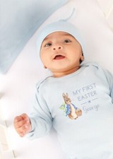 My First Easter Blue Rabbit Blue Babygrow l New Baby | Easter Personalised