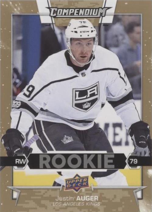 2017-18 Upper Deck Compendium - Rookies Justin Auger #863 Gold (RC) for ...