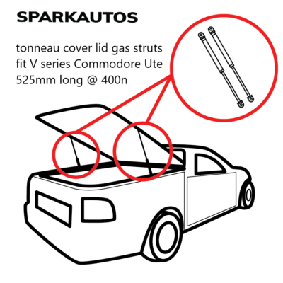 Elevador Holden Commodore Postes A Gas Ute Tonneau Cubierta De Tapa Dura Vu Vx Vy Vz 525mm Ebay