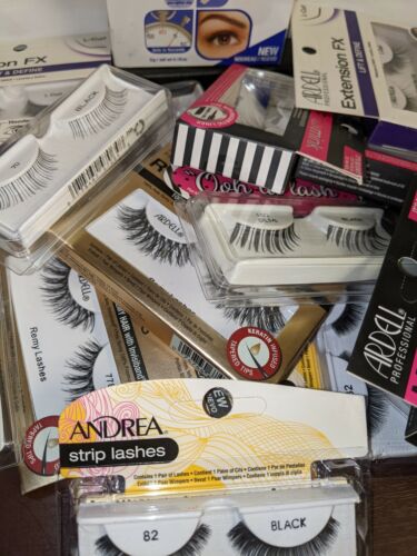Lot False Eyelashes Ardell Andrea + brands Strips Black 20 boxes free Duo Glue - Picture 2 of 5