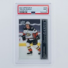 Trevor Zegras CLEAR CUT 💎 2021-22 Upper deck #232 Young Guns PSA 9